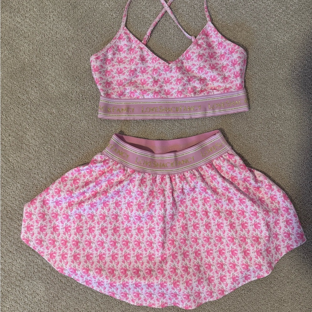 LoveShackFancy Pink and White Floral Ensemble